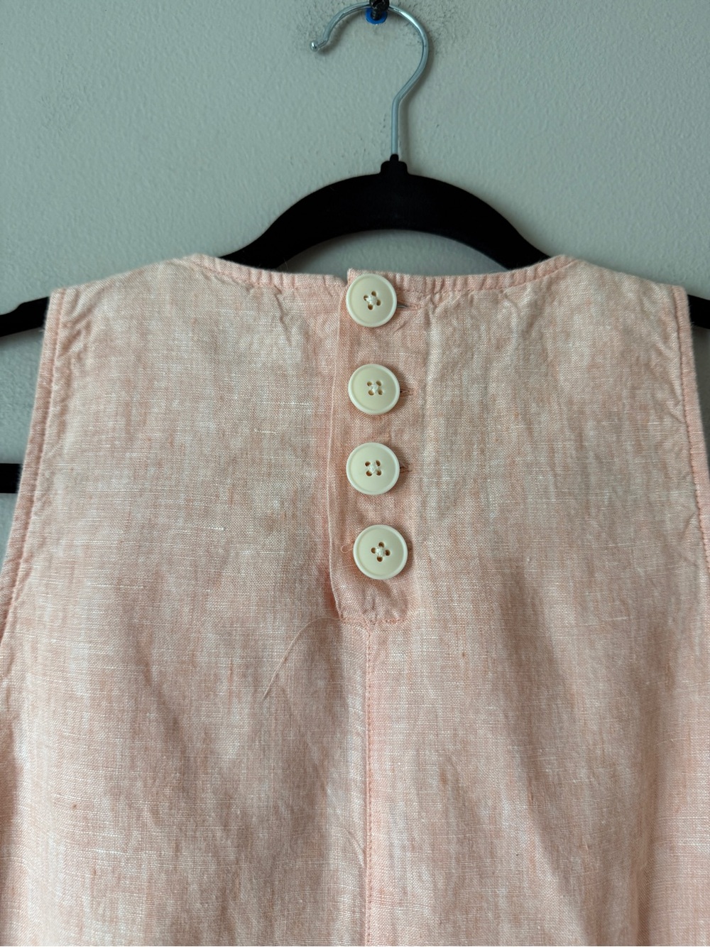 J.Crew Button Back Linen Shift Dress Size Small Pale Guava - Picture 10 of 13
